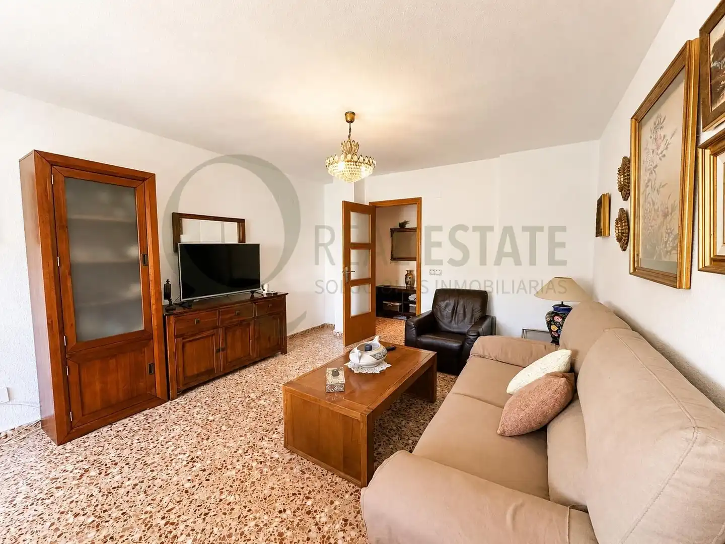 Sala d'estar de Pis en venda en Sant Joan d'Alacant amb Aire condicionat, Moblat i Balcó