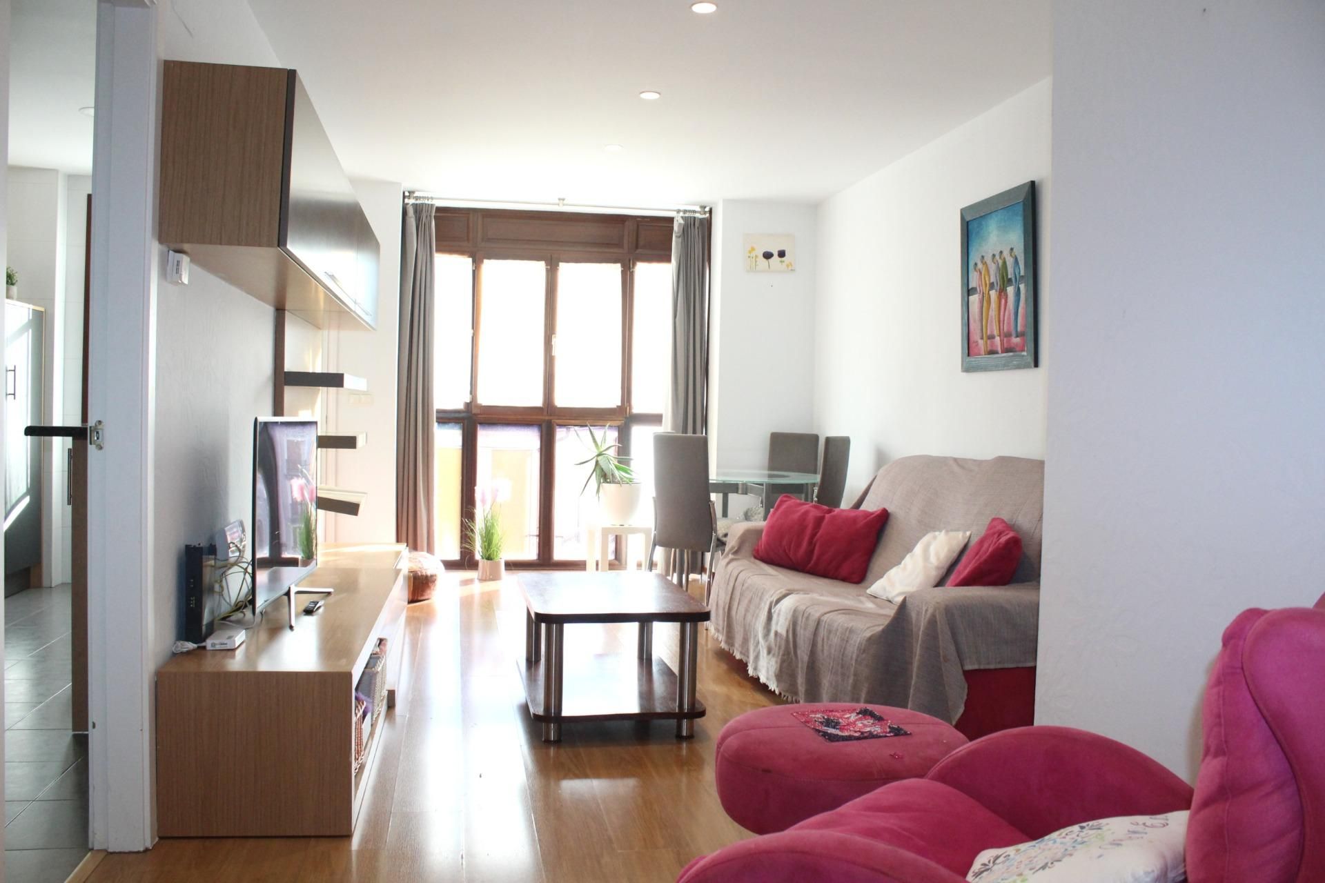 Living room of Flat for sale in Tolosa  with Parquet flooring, Furnished and Balcony