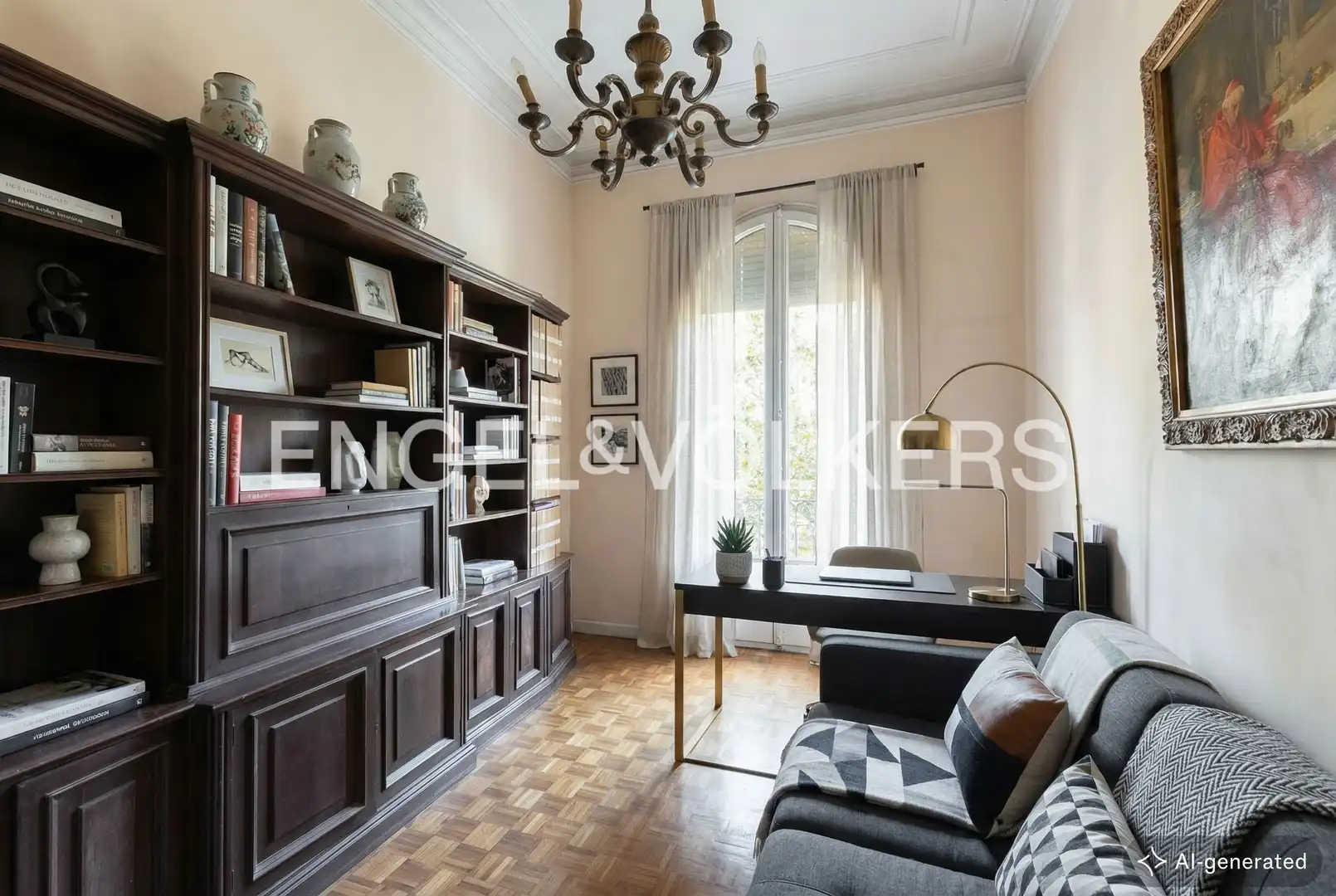 Sala de estar de Piso en venta en Barcelona con Aire acondicionado, Calefacción y Parquet