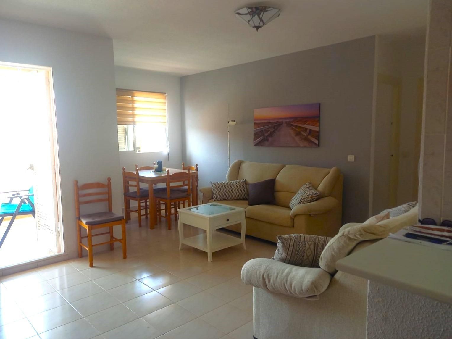 Sala d'estar de Apartament en venda en Mazarrón amb Aire condicionat i Balcó