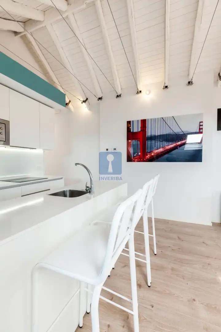 Kitchen of Attic for rent in Madrid  with Air Conditioner, Heating and Parquet flooring