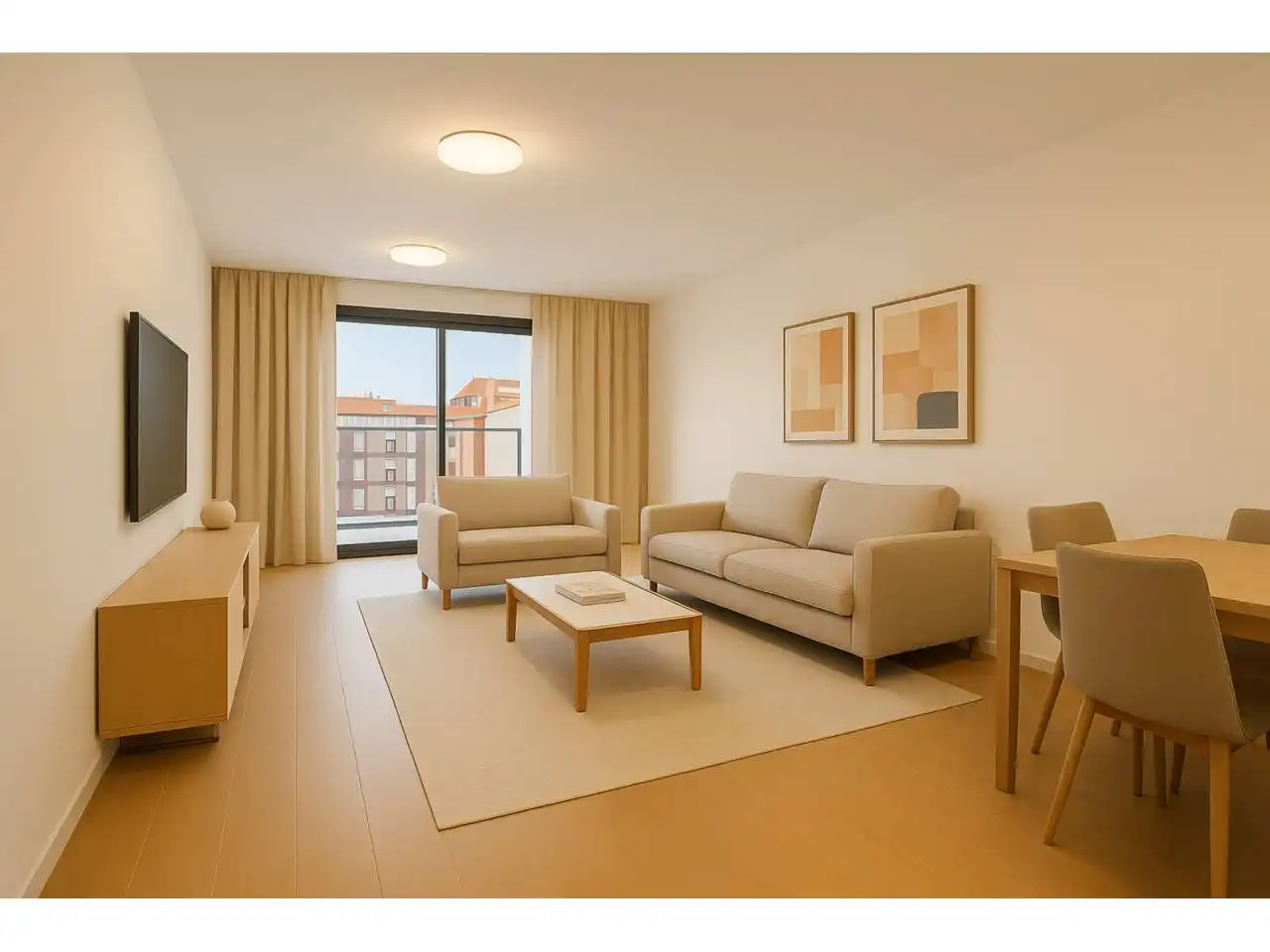 Sala de estar de Piso en venta en Granollers con Aire acondicionado, Calefacción y Parquet