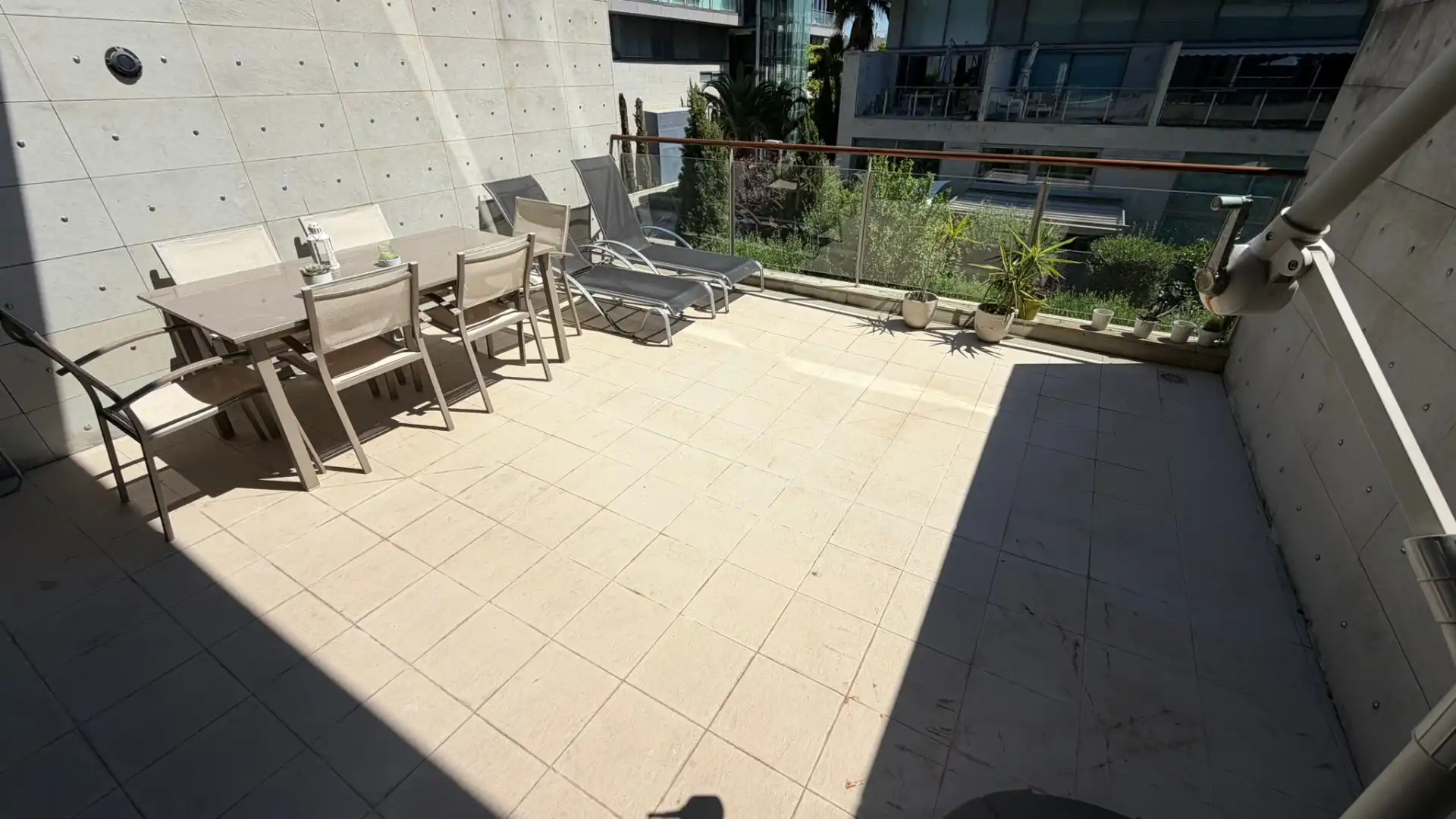 Terrasse von Wohnung zur Miete in Valencia mit Klimaanlage, Heizung und Parkett