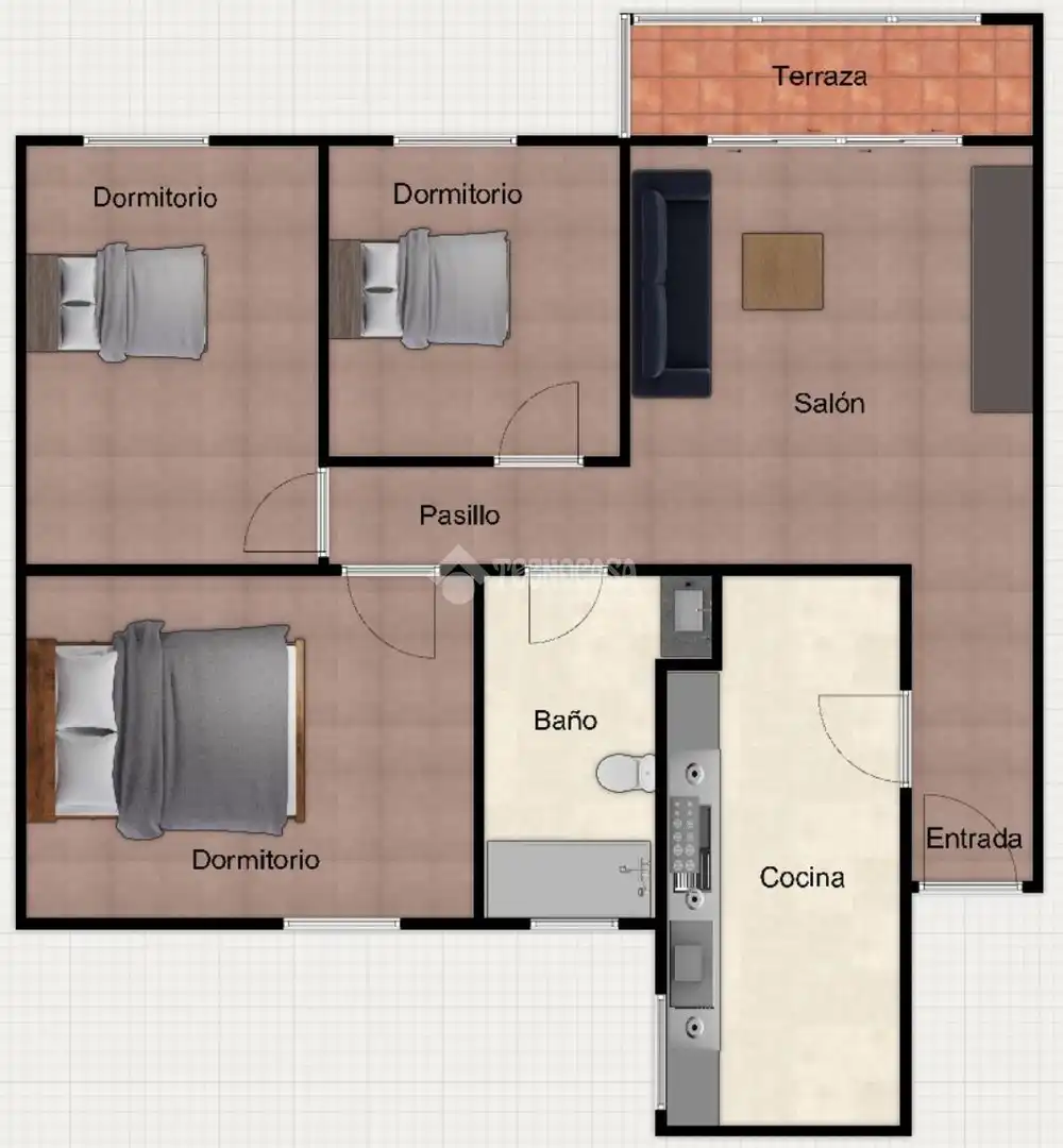 Wohnung zum Verkauf in Alcorcón mit Heizung, Parkett und Terrasse