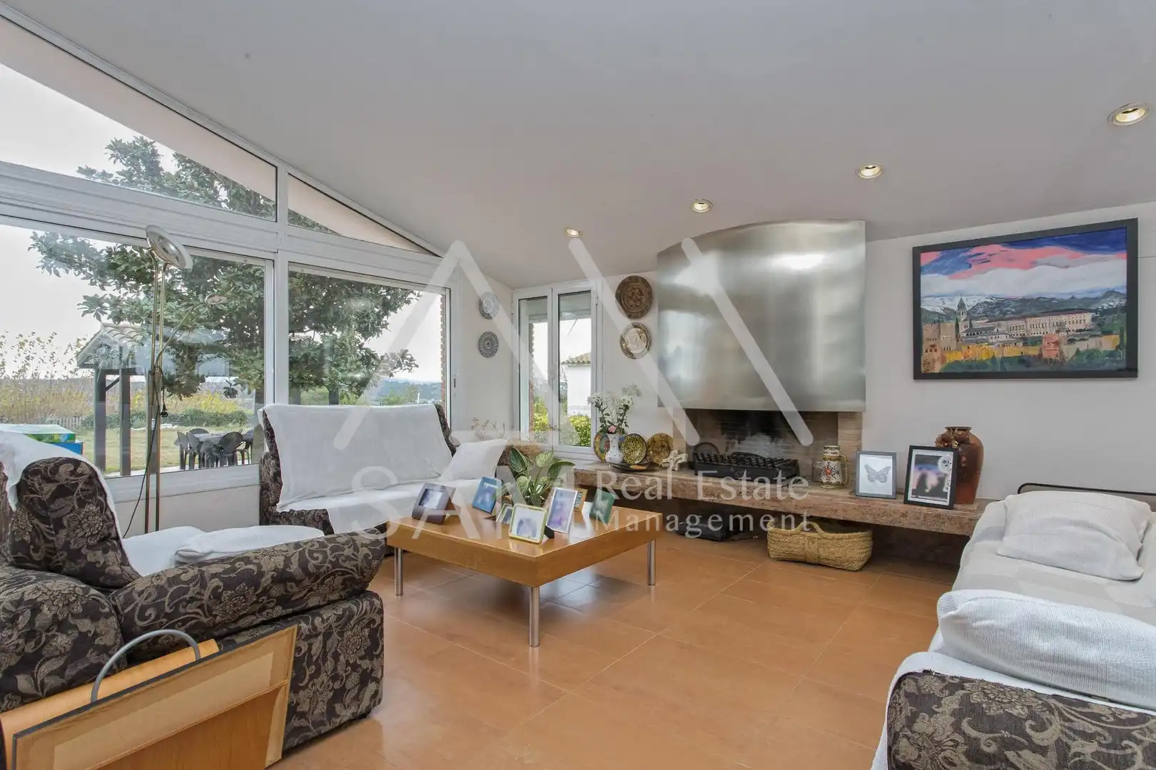 Sala de estar de Casa o chalet en venta en Lliçà d'Amunt con Calefacción, Jardín privado y Terraza