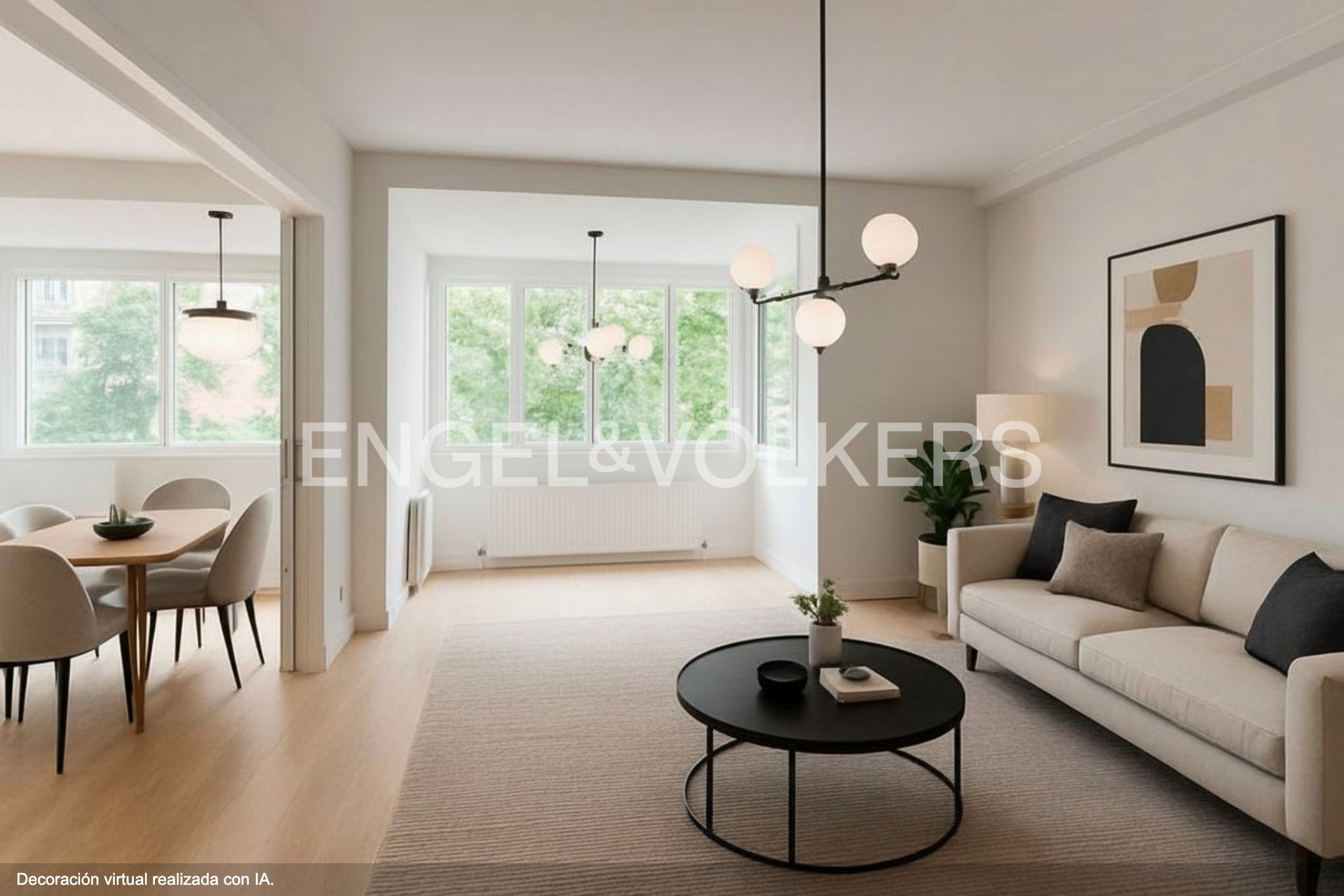 Living room of Apartment for sale in  Madrid Capital  with Air Conditioner and Heating