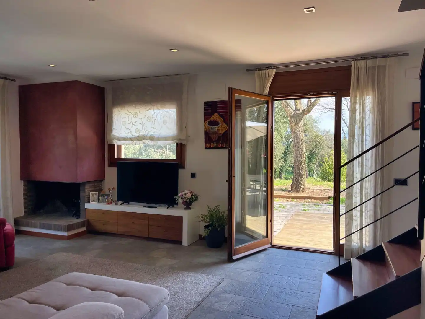 Living room of Houses for sale in Sant Antoni de Vilamajor  with Air Conditioner, Heating and Private garden