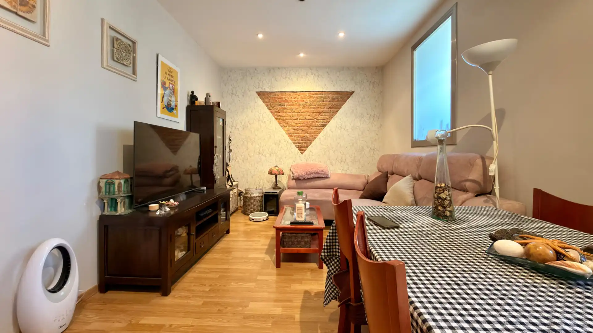 Living room of Flat for sale in  Barcelona Capital  with Air Conditioner, Heating and Parquet flooring