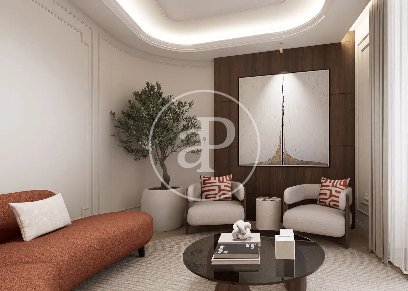 Living room of Flat for sale in Madrid  with Air Conditioner, Heating and Furnished