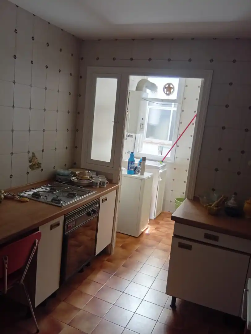 Kitchen of Flat for sale in Sanlúcar de Barrameda  with Air Conditioner, Furnished and Oven