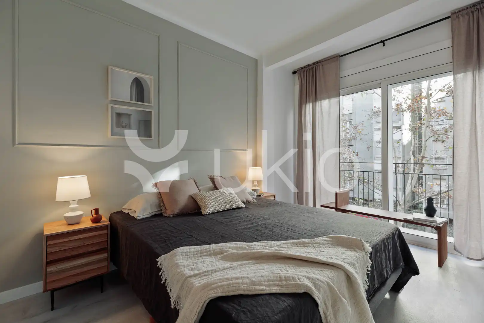 Habitación de Apartamento de alquiler en Barcelona con Aire acondicionado, Calefacción y Amueblado
