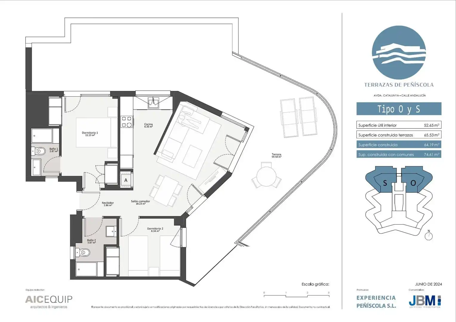 Ático en venta en Peñíscola / Peníscola con Calefacción, Jardín privado y Terraza