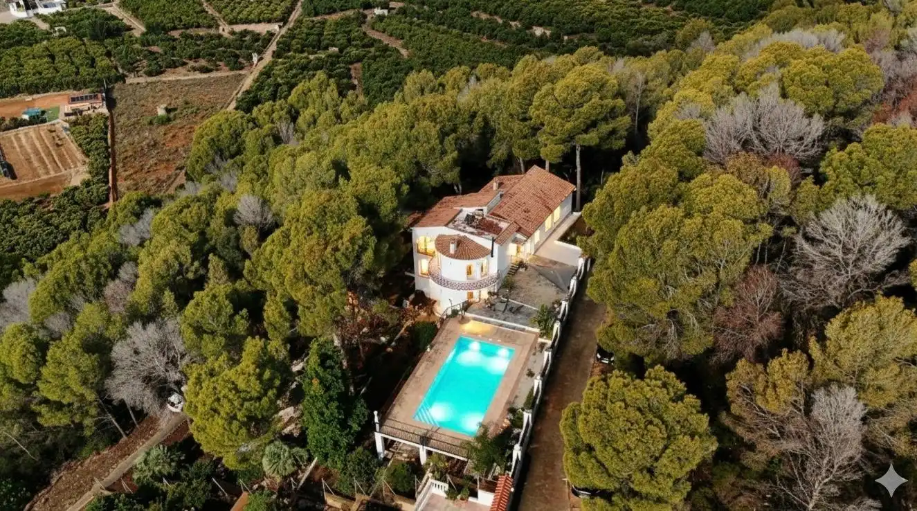 Vista exterior de Casa o chalet en venta en Gandia con Jardín privado, Terraza y Piscina