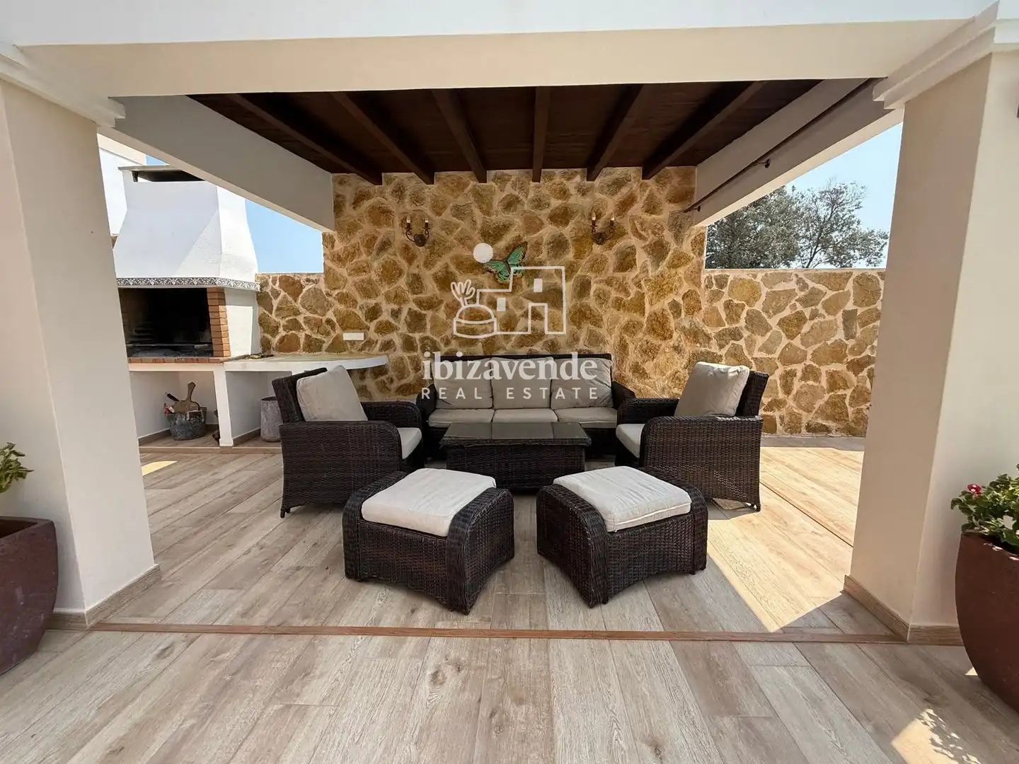 Terraza de Casa o chalet de alquiler en Sant Josep de sa Talaia con Piscina y Amueblado