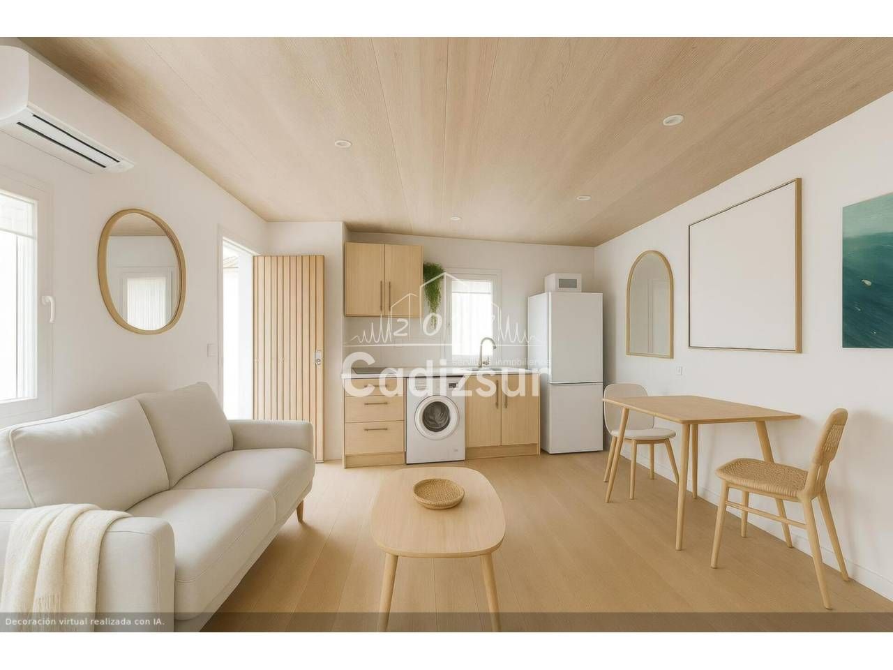 Sala d'estar de Àtic en venda en  Cádiz Capital amb Aire condicionat, Terrassa i Moblat