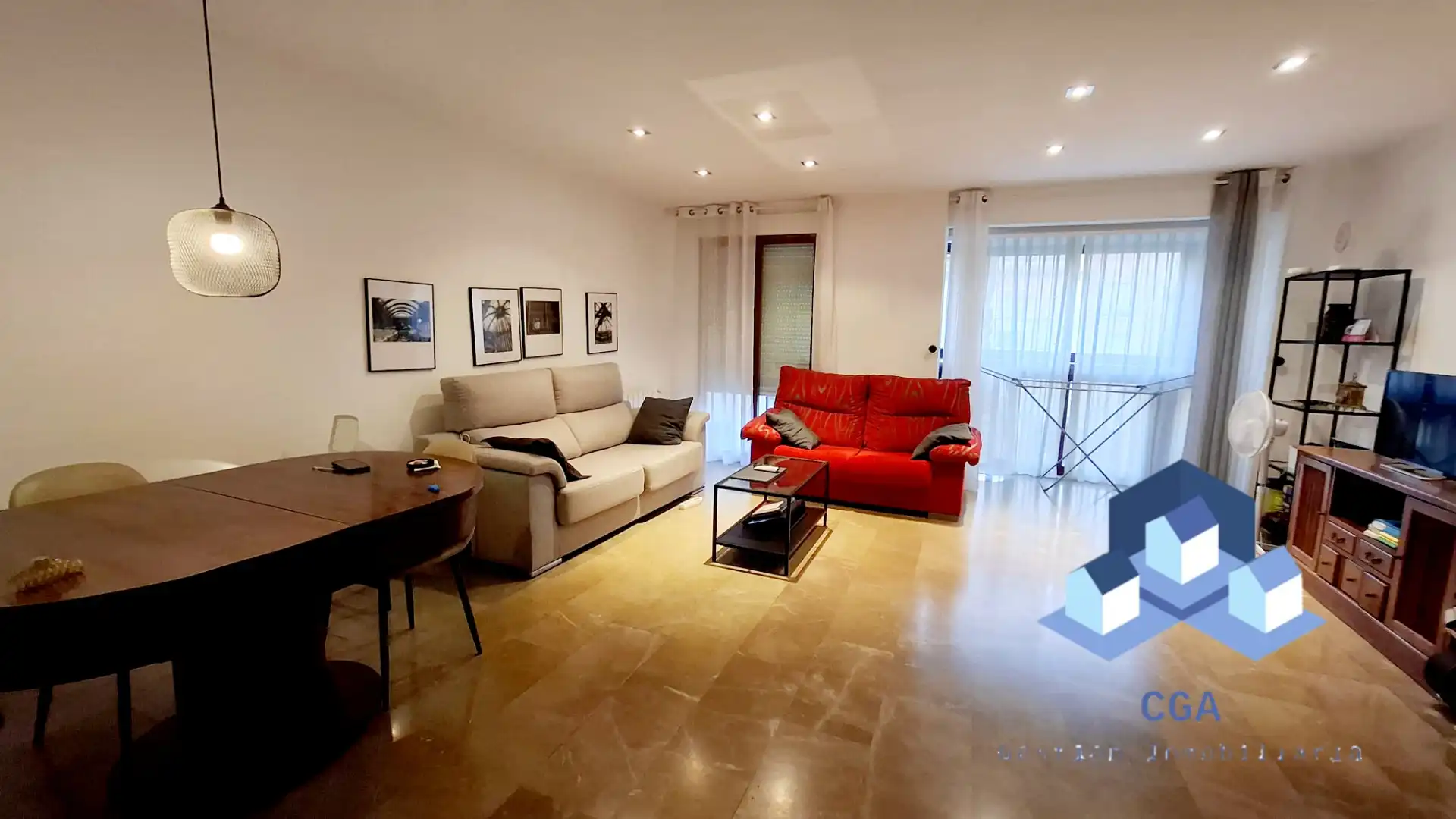 Living room of Flat for sale in Lorca  with Air Conditioner, Heating and Parquet flooring