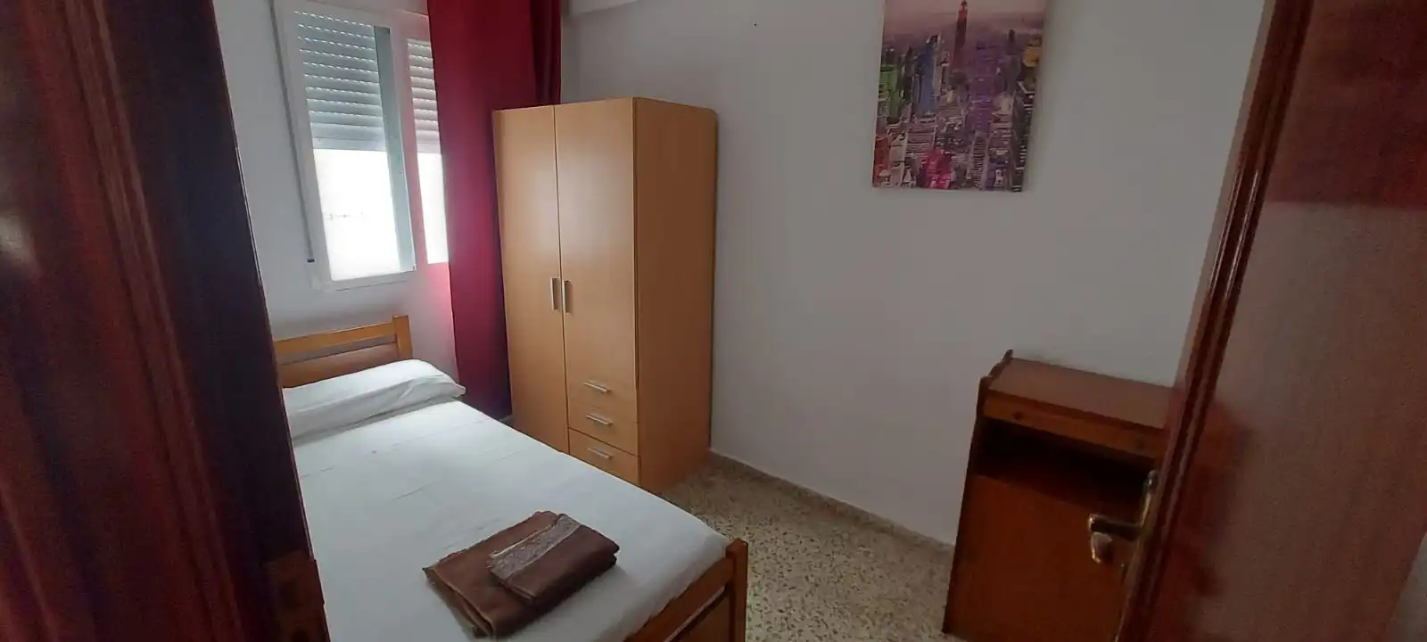 Schlafzimmer von Wohnung zur untervermieten in Málaga mit Möbliert