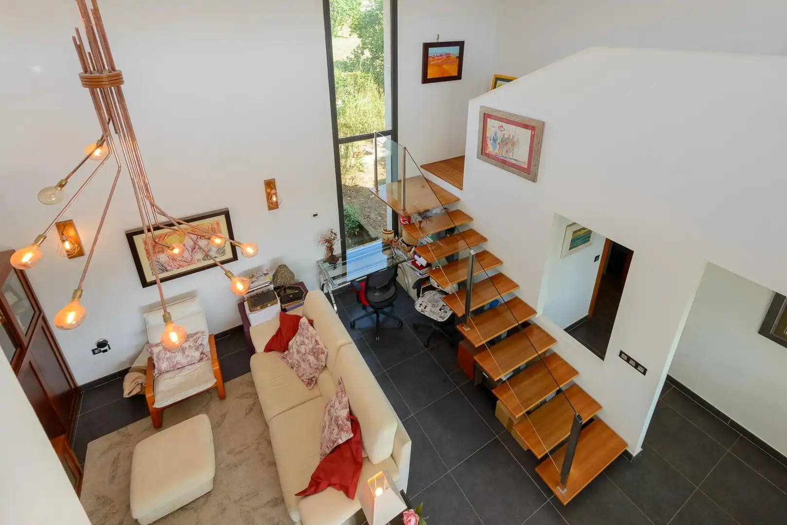 Sala de estar de Casa o chalet en venta en Llanera con Calefacción, Jardín privado y Terraza