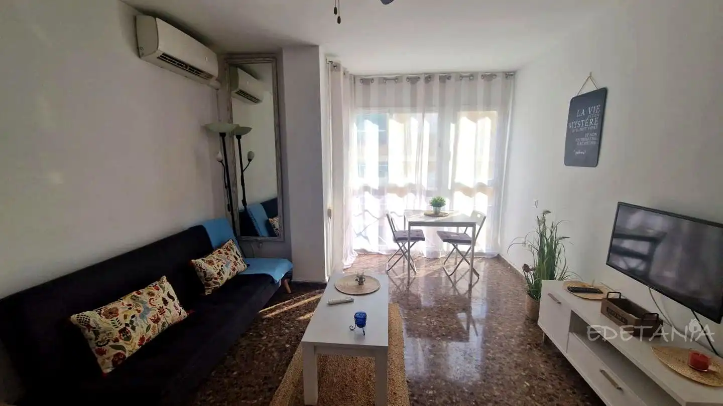 Sala d'estar de Pis de lloguer en Moncada amb Aire condicionat i Moblat