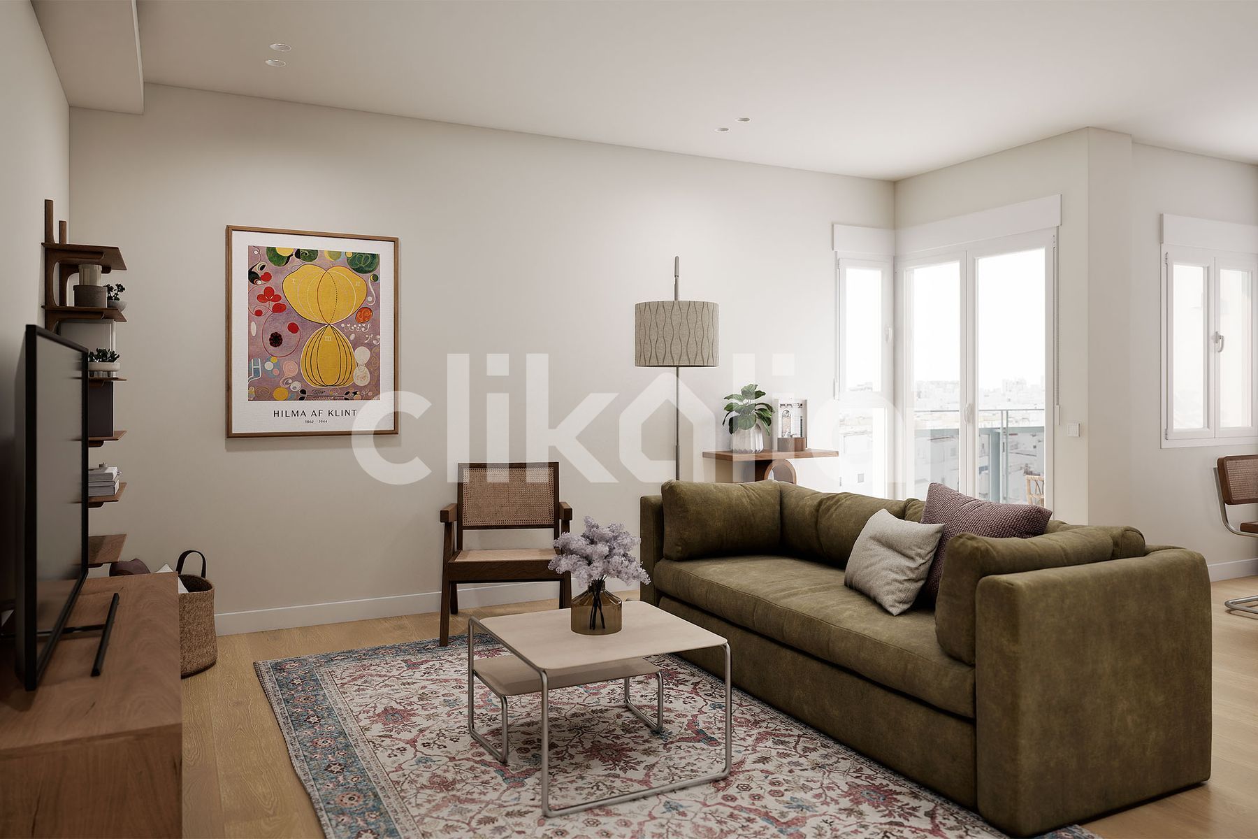 Living room of Flat for sale in  Sevilla Capital  with Air Conditioner, Terrace and Balcony