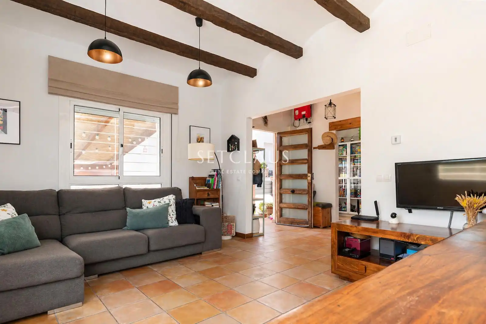 Living room of Houses for sale in El Masnou  with Air Conditioner, Heating and Terrace