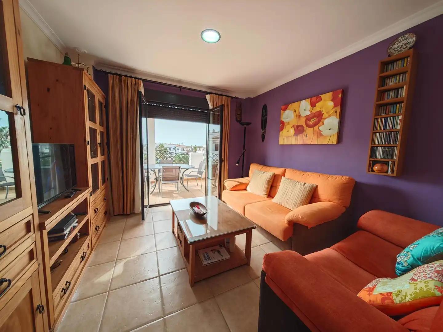 Sala de estar de Apartamento en venta en Chiclana de la Frontera con Jardín privado, Terraza y Amueblado