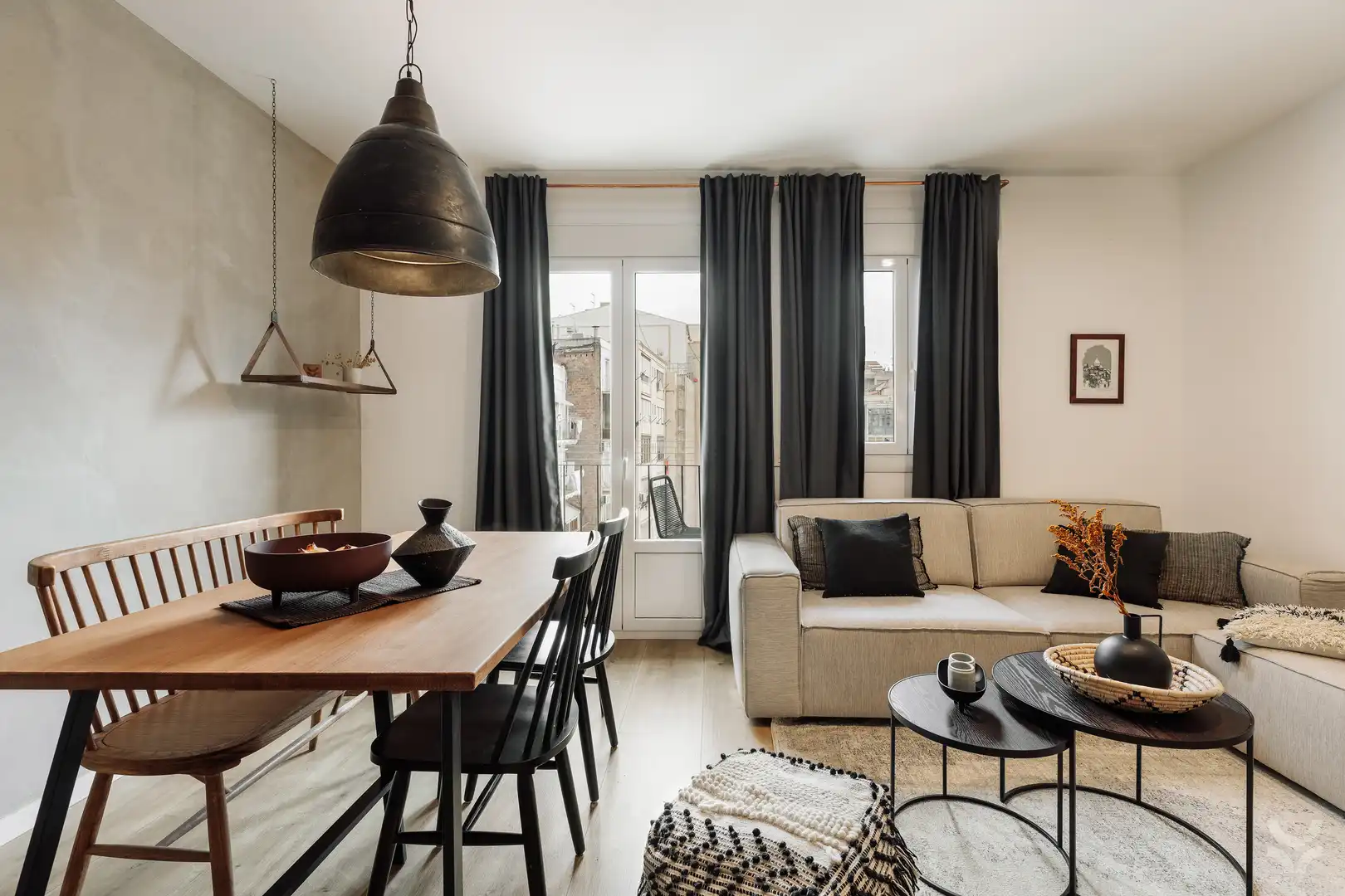 Living room of Apartments for rent in Barcelona  with Air Conditioner, Heating and Furnished