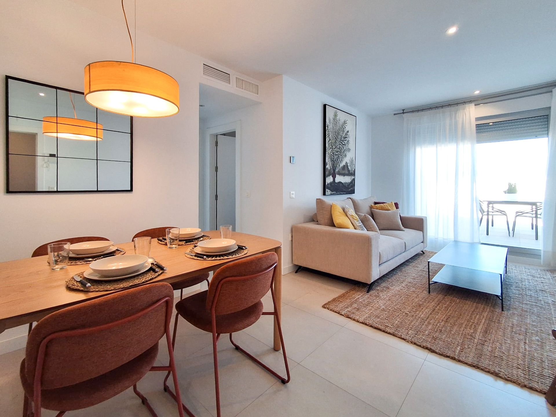 Sala de estar de Ático de alquiler en  Almería Capital con Aire acondicionado, Calefacción y Terraza