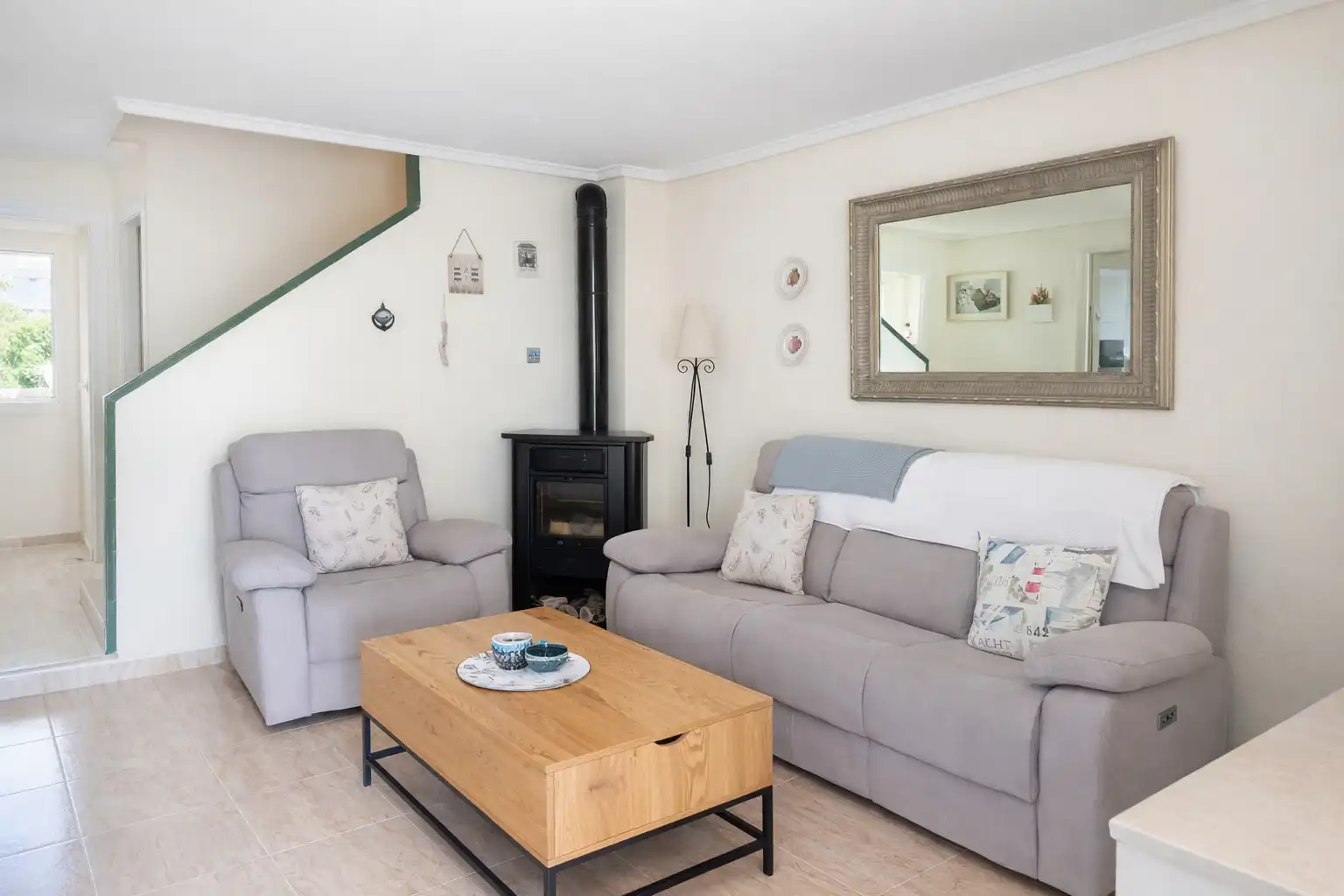 Sala de estar de Casa adosada en venta en Santa Pola con Terraza y Balcón