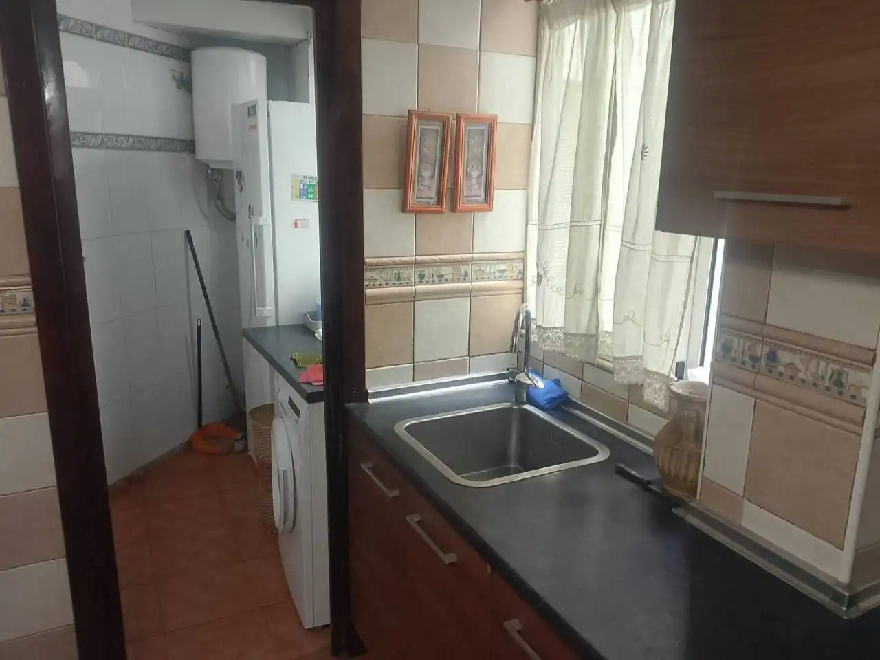 Küche von Wohnung zum Verkauf in Oliva mit Klimaanlage, Möbliert und Balkon