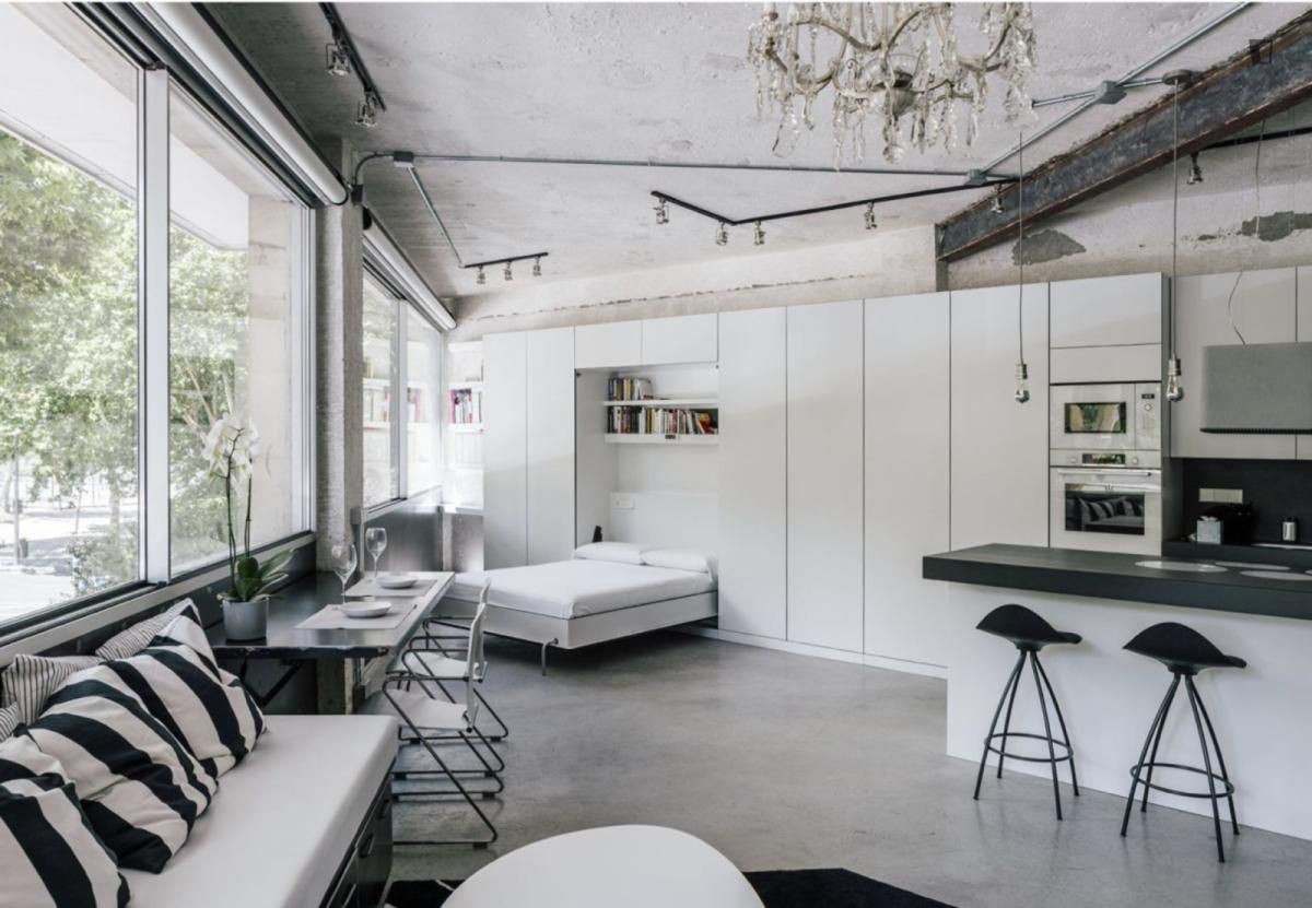 Habitación de Estudio de alquiler en  Madrid Capital con Aire acondicionado, Calefacción y Amueblado