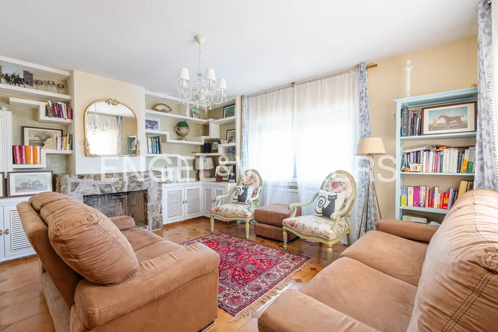 Sala de estar de Finca rústica en venta en Valdemorillo con Calefacción, Jardín privado y Piscina