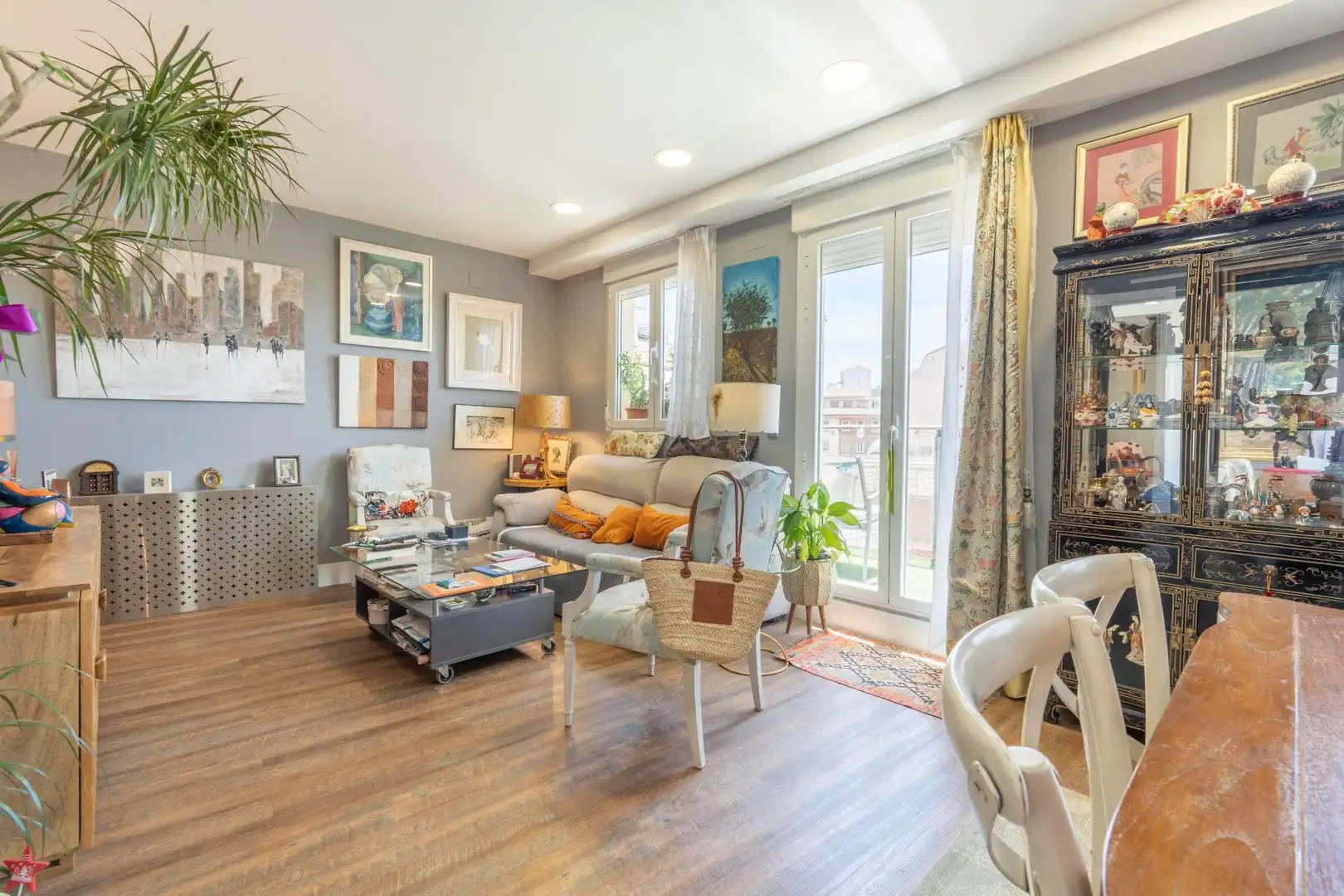 Wohnzimmer von Maisonette zum Verkauf in Madrid mit Terrasse