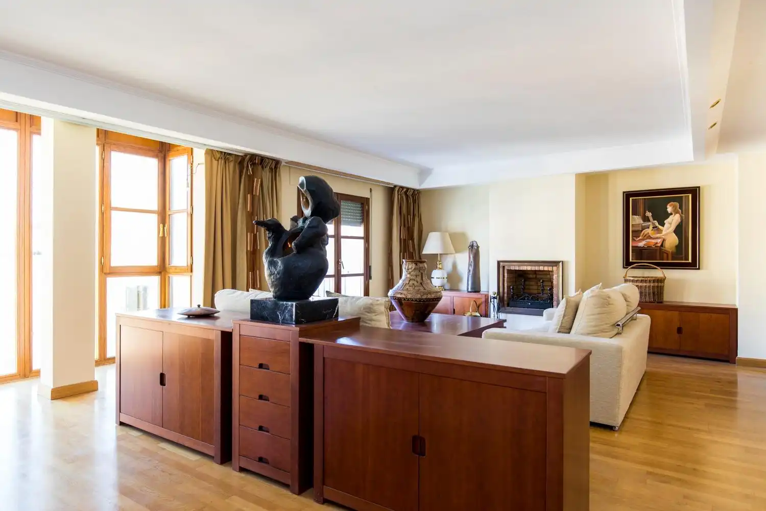 Sala de estar de Ático en venta en Borja con Calefacción, Parquet y Terraza