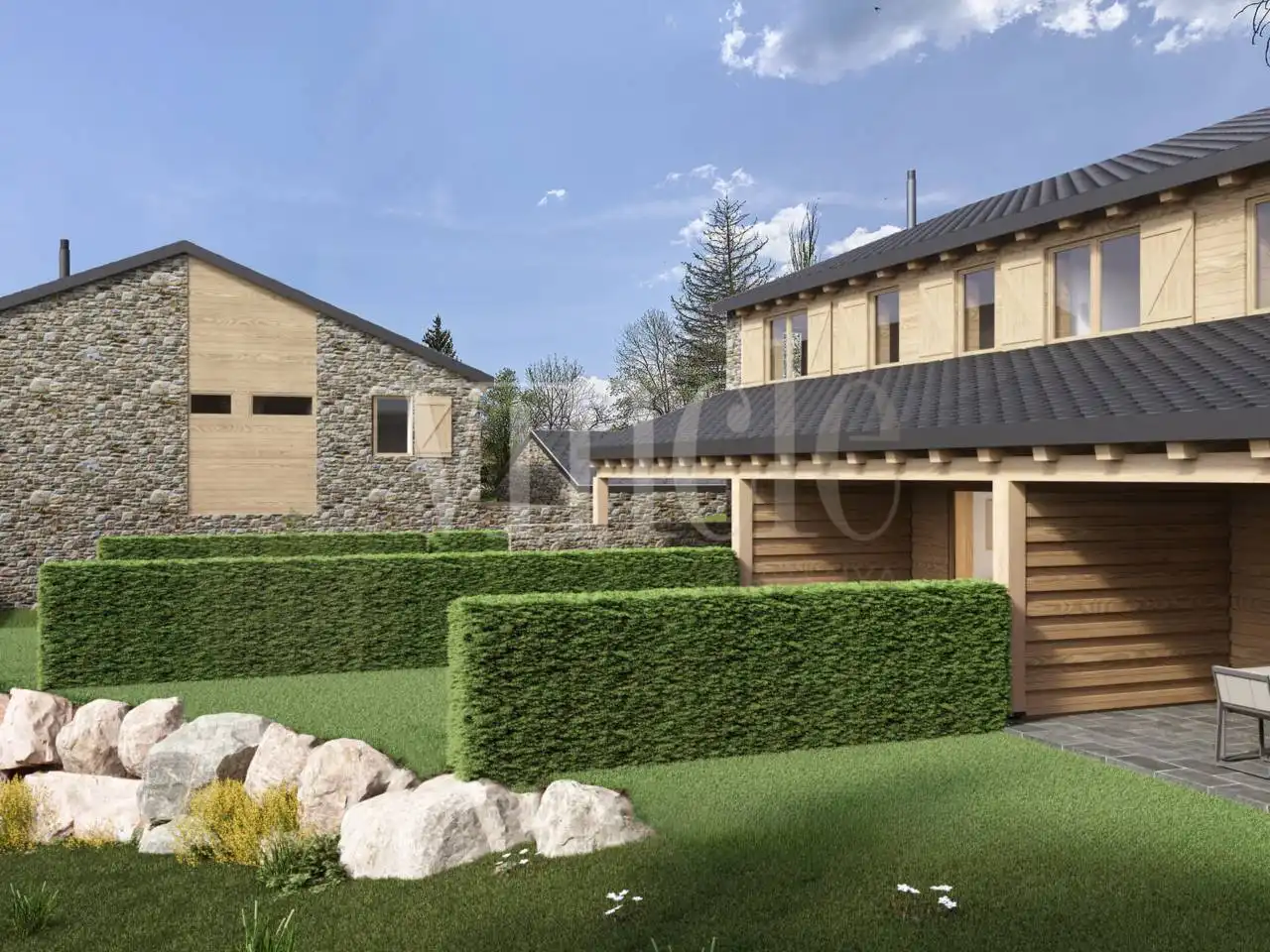 Vista exterior de Casa adosada en venda en Bellver de Cerdanya amb Calefacció, Jardí privat i Parquet