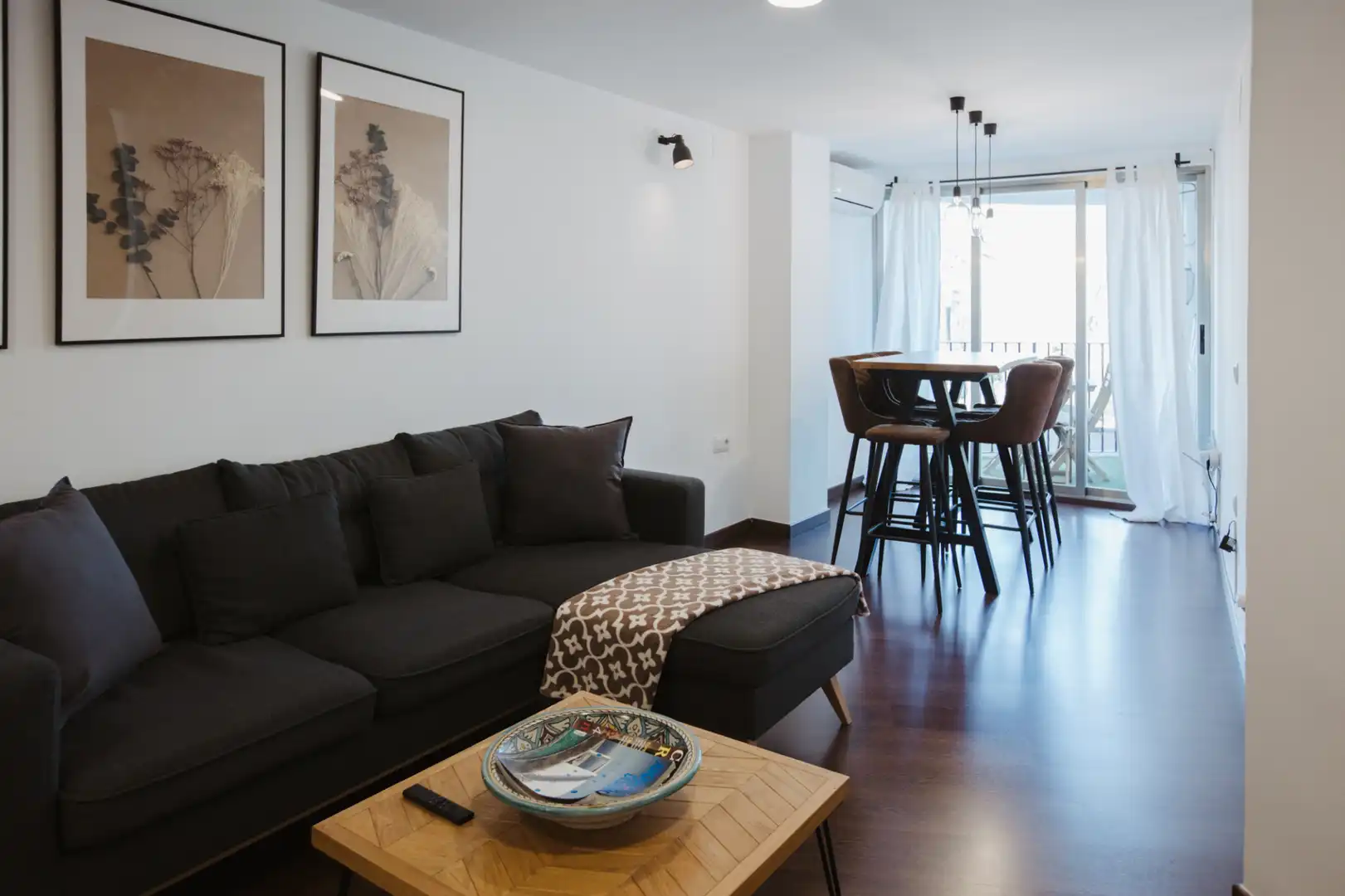 Living room of Apartments for rent in Calpe / Calp  with Air Conditioner, Heating and Parquet flooring