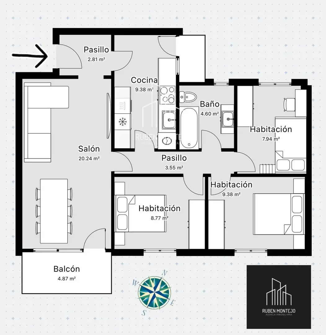 Piso en venta en Terradillos con Calefacción, Terraza y Amueblado