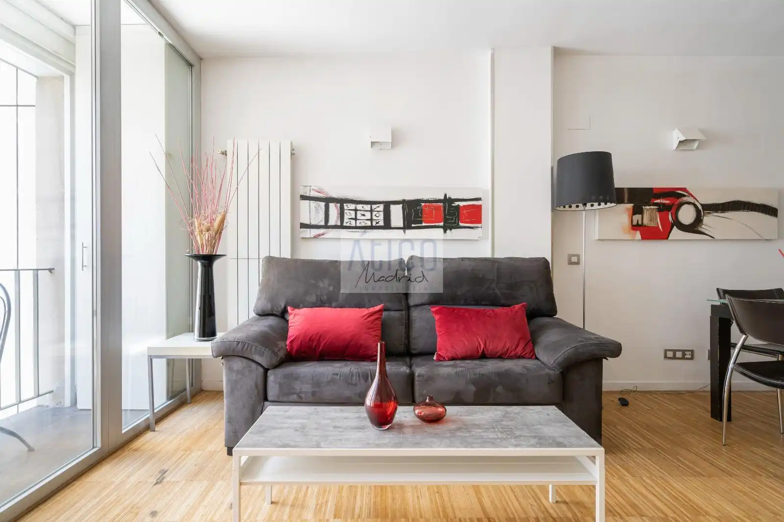 Sala de estar de Piso de alquiler en Madrid con Aire acondicionado, Calefacción y Terraza