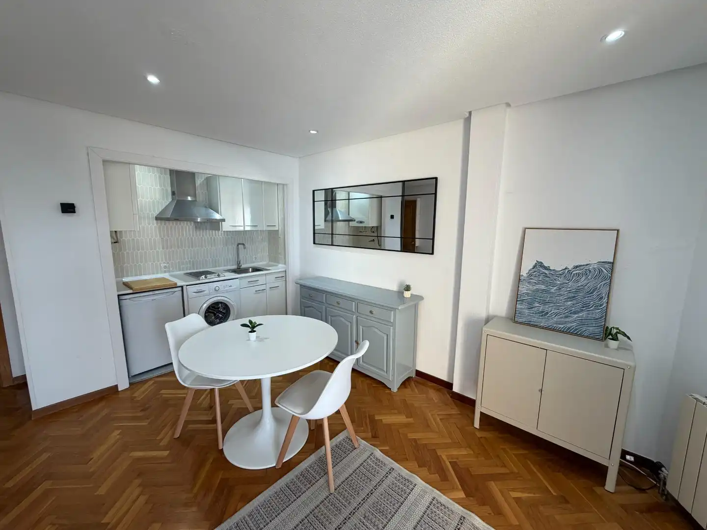 Küche von Wohnung zur Miete in Madrid mit Klimaanlage, Heizung und Parkett