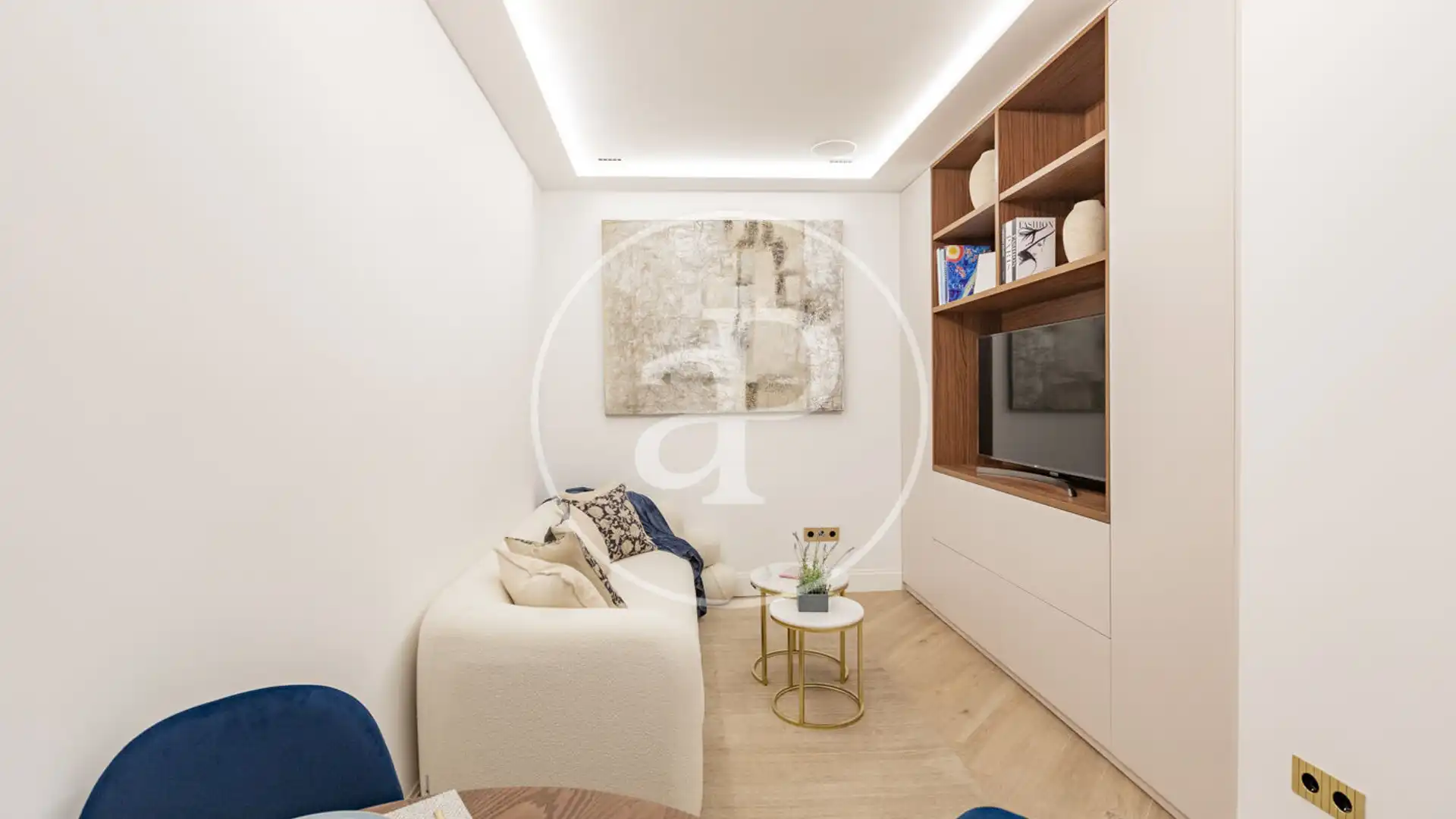Living room of Flat for sale in  Madrid Capital  with Air Conditioner, Heating and Furnished