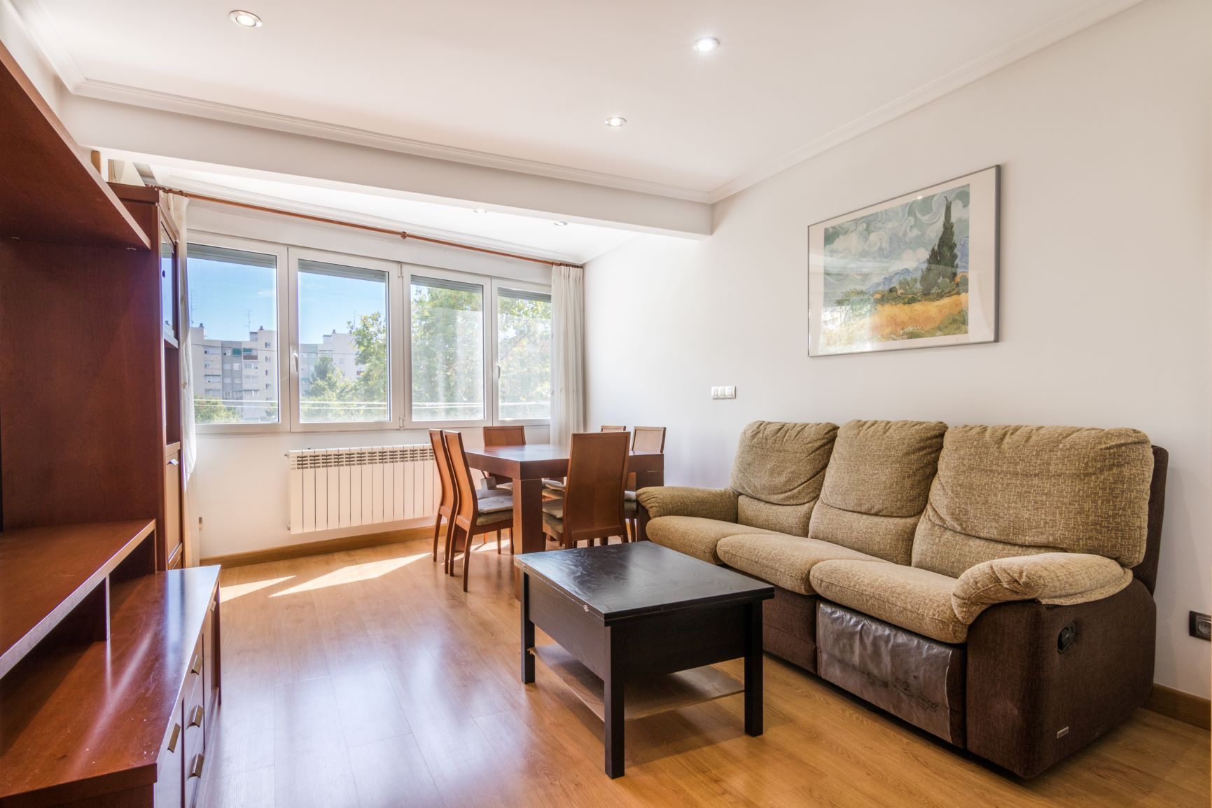 Sala d'estar de Pis de lloguer en  Madrid Capital amb Aire condicionat i Calefacció