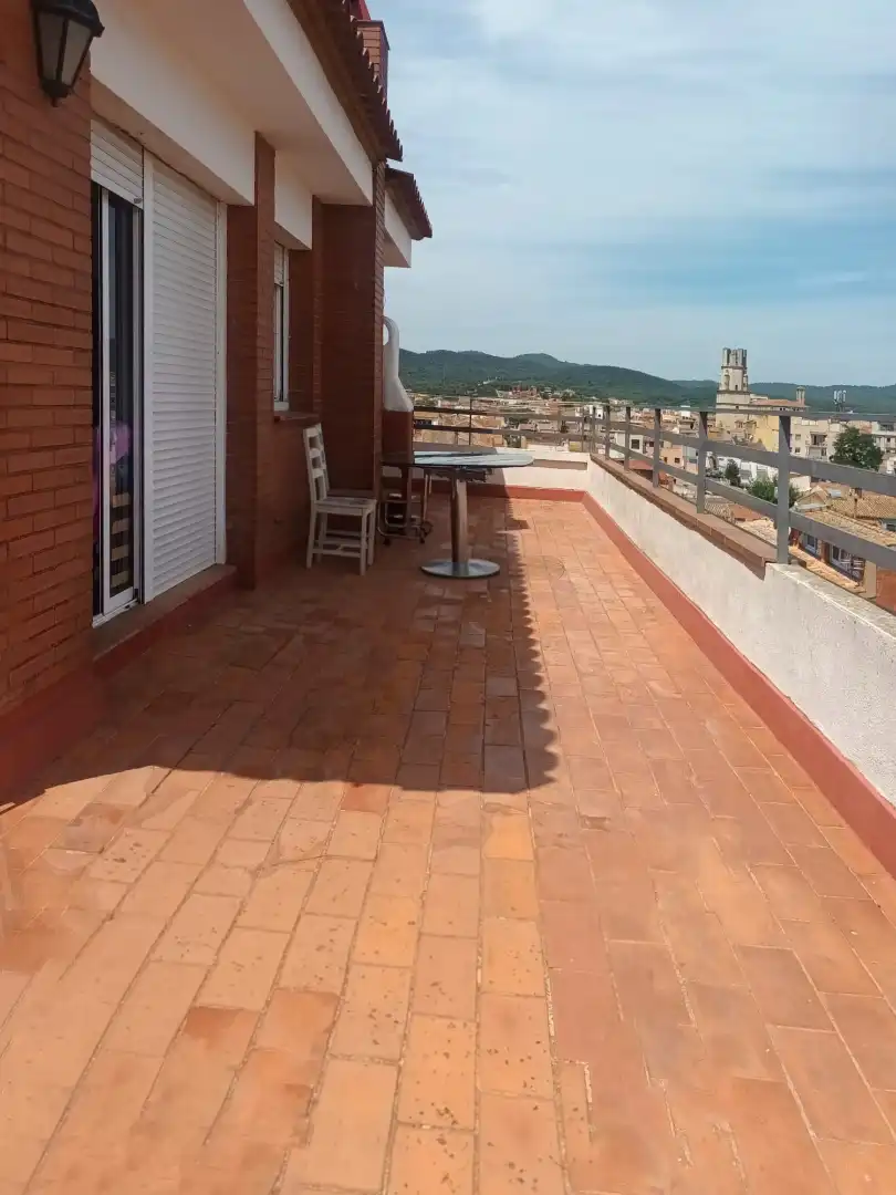 Terrasse von Dachboden zur Miete in Palafrugell mit Terrasse, Möbliert und Ofen
