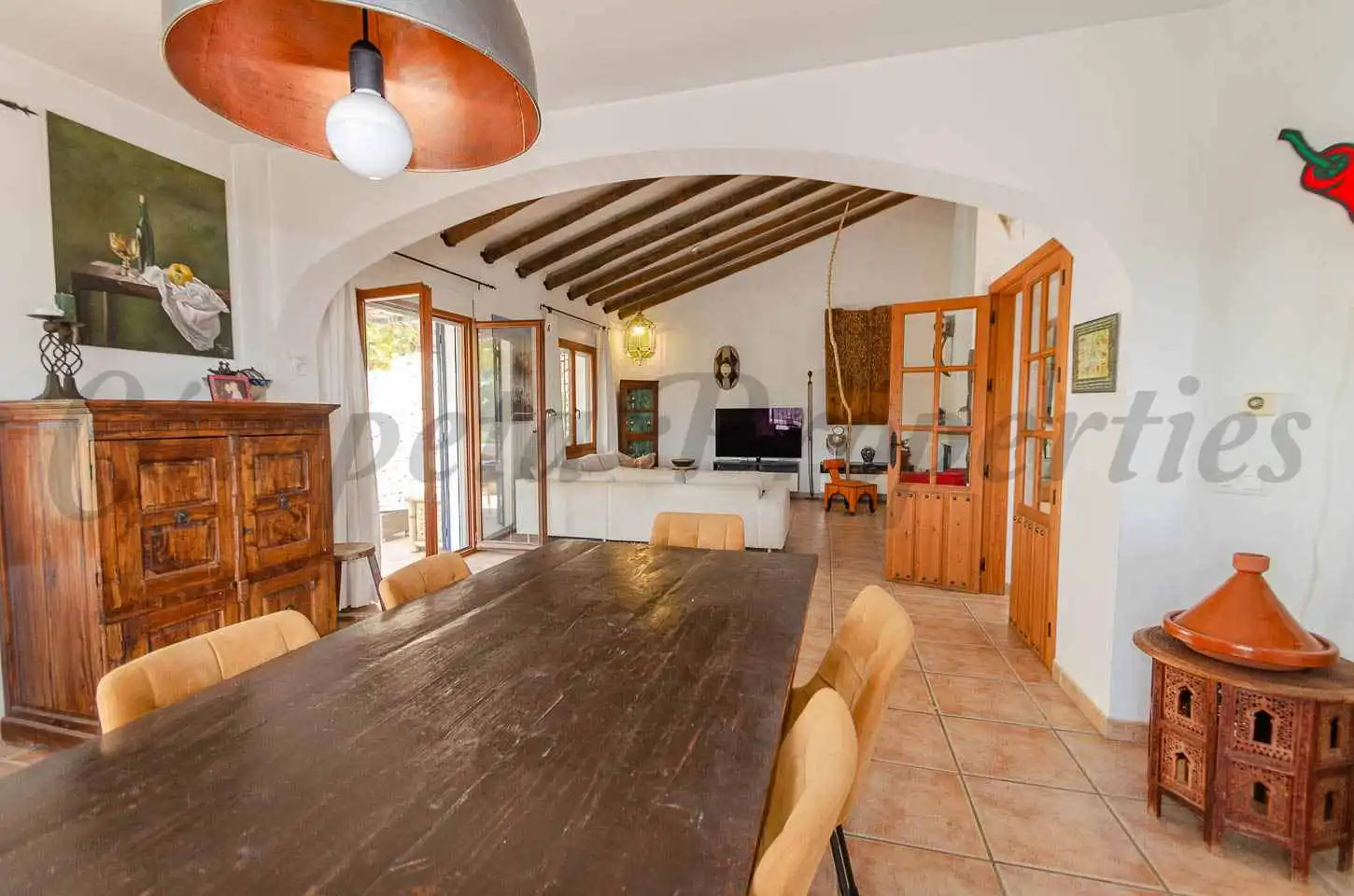 Dining room of Country homes for sale in Cómpeta  with Air Conditioner, Private garden and Terrace