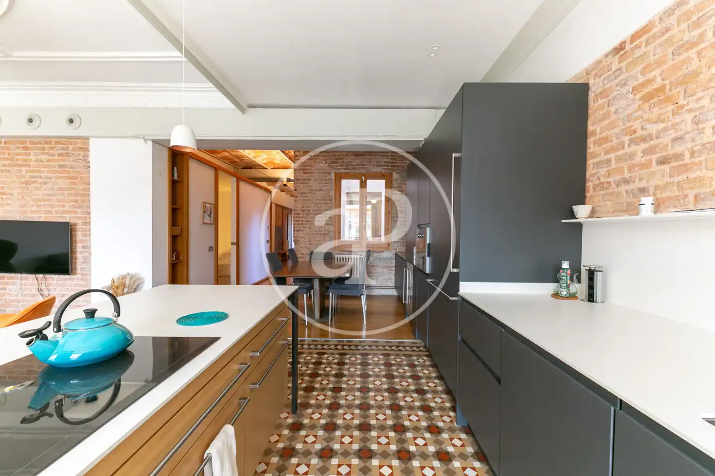 Cocina de Piso de alquiler en Barcelona con Aire acondicionado, Calefacción y Amueblado