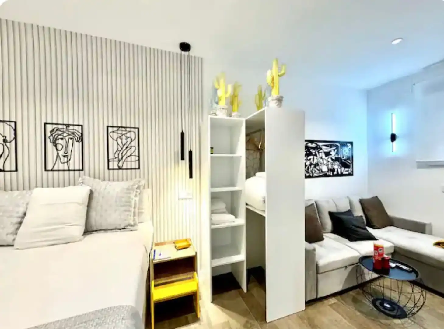 Schlafzimmer von Wohnung zur Miete in Madrid mit Klimaanlage, Heizung und Möbliert