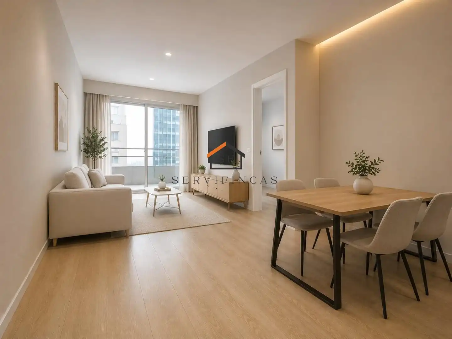 Wohnzimmer von Wohnung zum Verkauf in Madrid mit Klimaanlage, Heizung und Terrasse