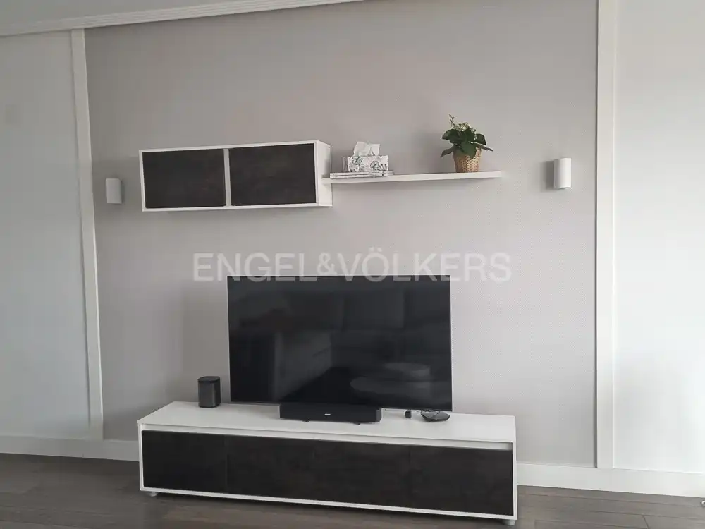Living room of Flat for rent in  Madrid Capital  with Air Conditioner, Heating and Private garden