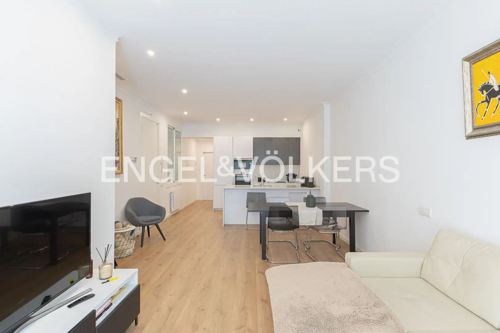 Sala de estar de Piso en venta en Barcelona con Calefacción, Parquet y Balcón