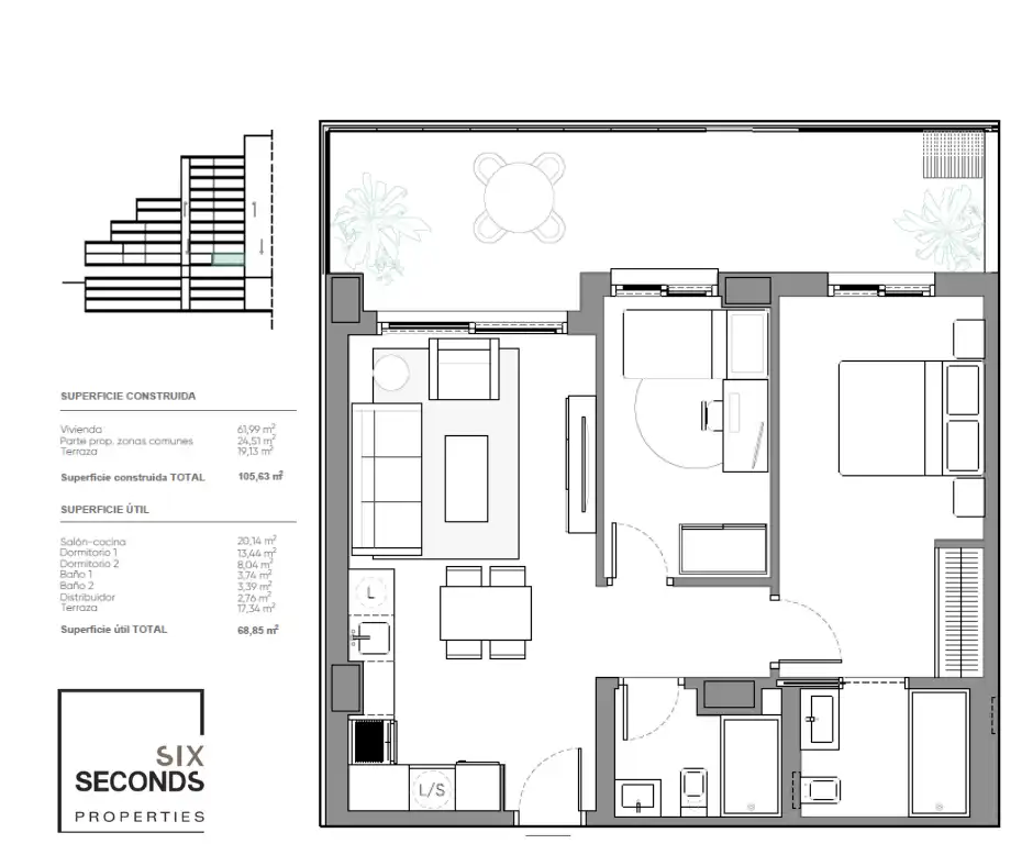 Apartment with pool for sale in Pedanías Norte, imagen 2