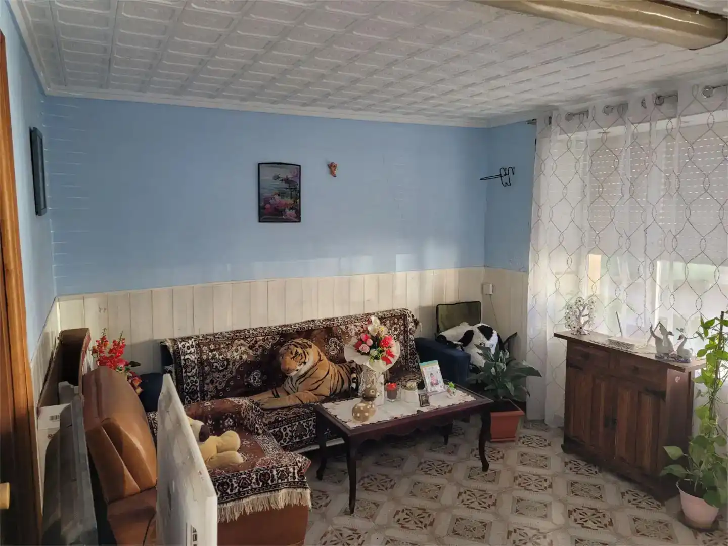 Sala d'estar de Casa adosada en venda en Villamalea amb Traster